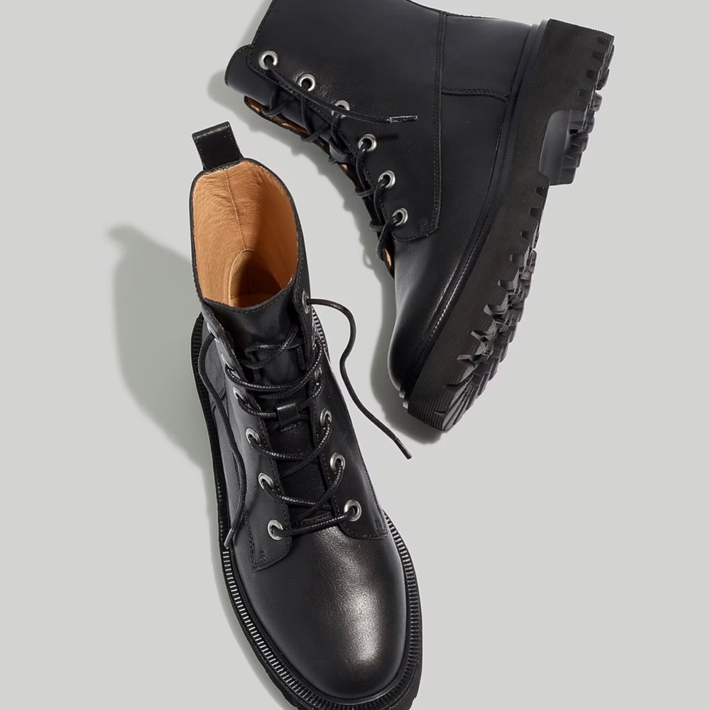 MADEWELL The Rayna Leather Boots NWT - Picture 1 of 10